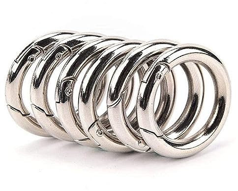 DHliIQQ 6Pcs Runde Karabiner Spring Snap Schlüsselanhänger Haken Clip Karabiner Kletterschnalle Snap Rucksack Schlüsselanhänger Spring Outdoor Haken X4B4