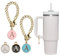 Seven uncles 4PCS Letter Charm Accessories for Stanley Cup, Initial Charm Name ID Personalized Handle Charm for Modern Tumbler, Suitable for All Water Cup Handles Identification Letter Pendant Chain