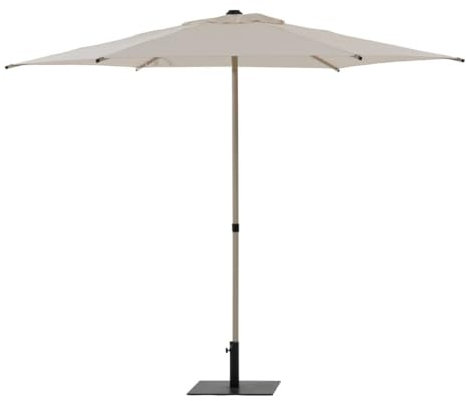 Hespéride - Parasol Droit SOYA Argile - 2,5x2,5m - Haute Protection UV, Toile Amovible Déperlante et Orientable - Structure Acier Traité Antirouille