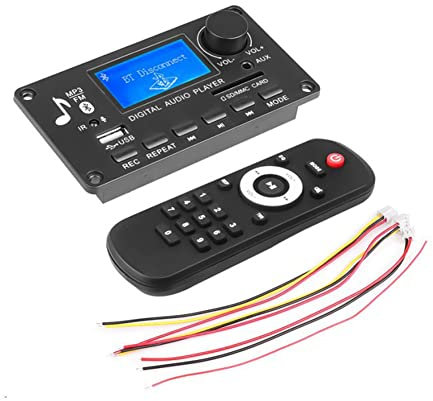 Socueny DC 12V MP3 Decoder Board Amplifier Car Radio Receiver Mp3 Player Bluetooth V5.0 USB SD Module MP3 FM AUX Recording