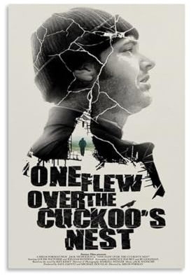 Filmposter One Flew Over The Cuckoo S Nest, dekoratives Gemälde, Leinwand, Wandposter und Kunstdruck, moderne Familienschlafzimmer-Dekoration, Poster, 40 x 60 cm