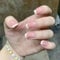 French Tip False Nails - 24pcs Press On Nails Medium - French Blush False Nails With Glue Square Shaped Elegant French Ballet Luxury Design Fake Nails