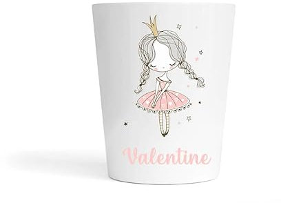 Gobelet Enfant Fille Personnalisé Petite Princesse – Gobelet Incassable 230ml Sans BPA – Prénom École ou Crèche – Rentrée Scolaire – Tasse Cadeau Féérique