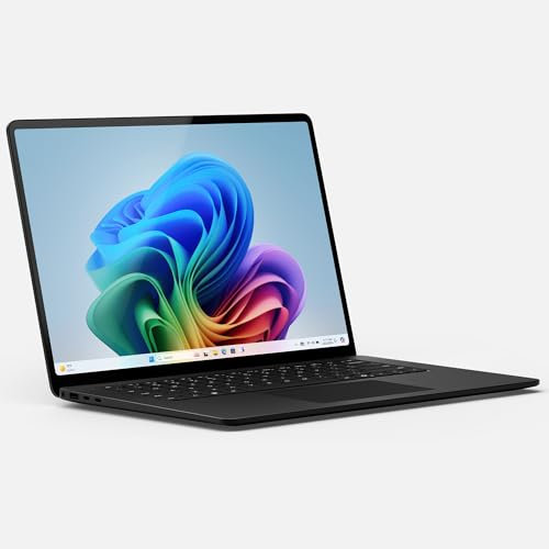 Microsoft Surface Laptop | Copilot+ PC | 15” Touchscreen | Snapdragon X Elite | 16GB RAM | 512GB SSD | Ultimo modello, 7a edizione | Windows 11 Home | Nero