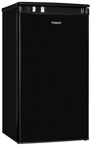 Exquisit KS85-V-091E Vollraumkühlschrank 75 L Schwarz LED-Innenbeleuchtung EEK:E