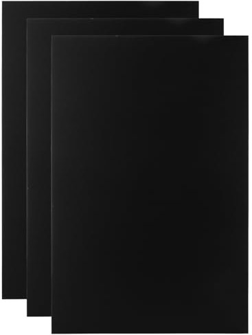 CYEAH 3 Pcs Anodized Aluminum Sheets Metal, 11.8 x 7.8 inch Metal Plates Engraving Blanks, 1 mm Thin Black Aluminum Plates Engraving Blanks for Laser Engraving, Crafting, Decoration