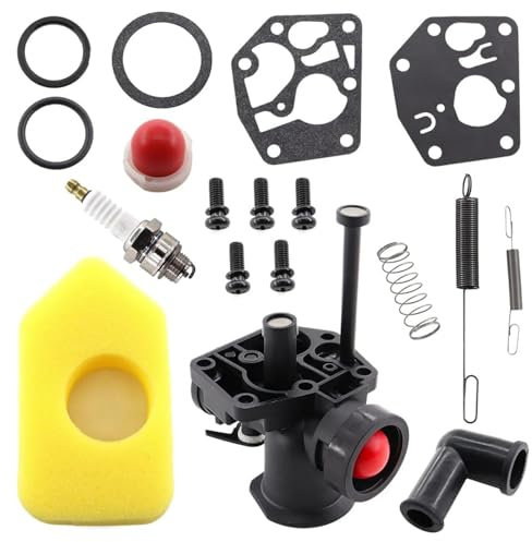 795477 Kit carburatore per Briggs e Stratton 794147 498809 497619 795475 790206 790218 699660 794161 498811, carburatore con filtro aria 69 e regolatore Molla 6918 59 69221