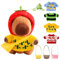WDKXCN Peluche Capibara, Capibara Peluche con Ropa y Accesorios, Capybara Peluche, Juguete de Peluche Regalos for Niños, Accesorio de Muñeca, para Vestir Peluch (Estilo B)