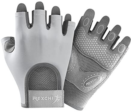 Latex Catsuit Sporthandschuhe Half Finger Fitness Handschuhe Damen Ausrüstung Training Reck Handgelenkschutz Rutschfeste Handschuhe Laufhandschuhe Damen Schwarz (D, One Size)