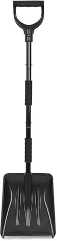 Pala de Nieve para Coche, Pala Quitanieves Extensible, Desmontable, Giratoria, 3 en 1, de Acero Inoxidable, para Situaciones de Emergencia Al Aire Libre (Negro)