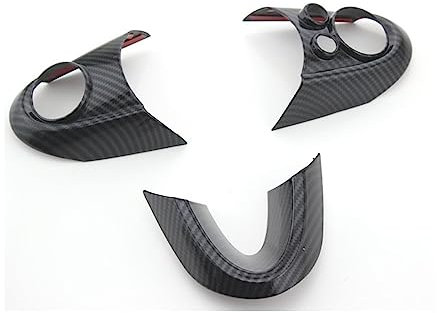 GwwEi6 Auto Lenkrad Dekoration Abdeckung Aufkleber Für BMW Mini Cooper F54 F55 F56 F57 F60,Anti-Rutsch Lenkrad Zierrahmen Verkleidung Innendekoration Zubehör,C