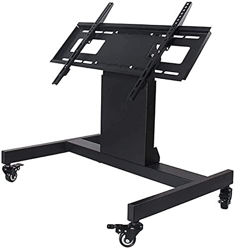 DRFGNF Universal TV Stand, Upgraded TV Bracket Mount TV Rack Mobile Floor Stand Advertising Screen Conference Cart Universal Portable TV Cart,Black-55 (White 55)