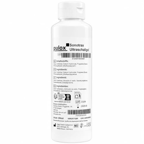 Gel para ultrasonidos Pulox Sonotrax 250 ml - Gel de transmisión para Doppler fetal.