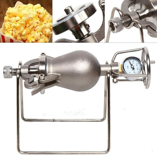 Minimáquina para Hacer Palomitas de maíz a presión, de Acero Inoxidable, Profesional, para decoración navideña, Olla a presión para Hacer Palomitas de maíz