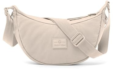 Johnny Urban Crossbody Bag Damen Herren Beige - Kaia Small - Bauchtasche im Halbmond Stil - Moon Bag - Kleine Tasche mit Verstellbarem Gurt - Wasserabweisend