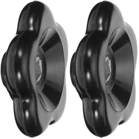 Schwarze Bakelit Ventilgriffe für Außenwasserhahn 7x7 MM | Handradknopf mit Sternform, 6cm Durchmesser, für Bohrungen 7x7 Mm, 2 Stück