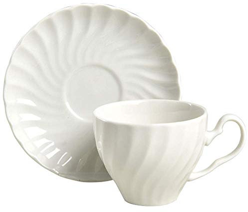Johnson Bros. Regency - Tazas y platillos blancos