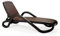 BEST Sonnenliege Alfa I Bequeme Liege, platzsparend stapelbar I Stabil & Wetterfest I Mit Atmungsaktivem Synthetikgewebe I 195 x 71 x 30/46 cm I Braun