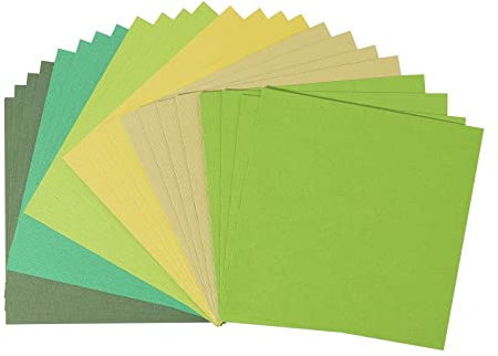 Vaessen Creative Florence Scrapbook-Papier 216 g 6x6-x24 Blatt-Multipack, grün, Paper, multicolor, 15 x 15 x 0.8 cm