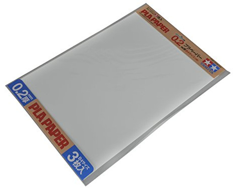 TAMIYA 70209 Plastic Plate 0.2 mm, Pack of 3, 257 x 364 mm, White