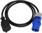 REV Caravan Adapter, Schutzkontaktkupplung und CEE Stecker IP44. 1,5m 3500W, schwarz