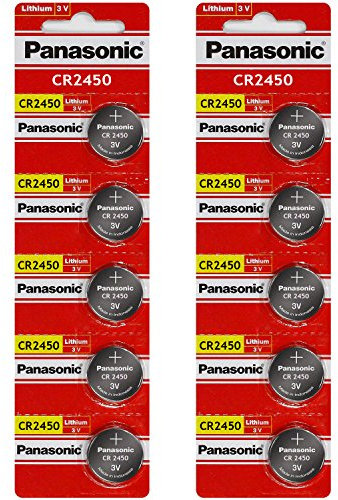 Coin Cell Battery 3V 620mAh 24.5mm dia, 5mm h (10 pieces)