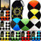 Flames 'N Games 5X Pro Thud Juggling Balls (Wildleder) Profi Jonglierbälle Set Mit 5 + Reisetasche - Schwarz/Blau