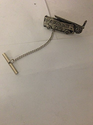 Feuerwehrauto PP-T25 Krawattennadel mit Kette, 3,6 cm x 1,7 cm, aus feinem englischen Zinn