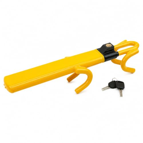 Streetwize - Steering Wheel Lock Twin Bar, Steering Lock, Car Anti-Theft Device, High Visibility, Heavy Duty, Universal Fit, Adjustable Length,2 Keys SWTBL
