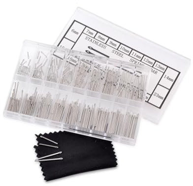 SCSpecial 360 Pieces 6-23mm Watch Band Link Cotter Pins Assortment Stainless Steel Watch Strap Bars Repair Kit for Watchmaker