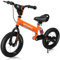 RENNMEISTER® Laufrad ab 3 Jahren mit Bremse Balance Bike Kinder bis 50kg Lenker & Sattel Höhenverstellbar Lauflernrad Luftreifen Fahrradständer Federung Mädchen Orange