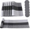 Time to Sparkle 13 PCS Vinyl Woven 6pcs Placemats + 6pcs Coasters+ 1pc Tablecloth Anti-Slip Table Mat Waterproof Heat Resistant Table Mat Decoration (Placemat+Runner-Black Bamboo)