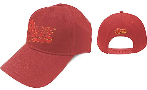 David Bowie - Flash Logo [BASEBALL CAP] Red