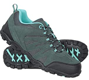 Mountain Warehouse Outdoor Womens Hiking Shoes - Suede & Mesh Upper, Mesh Lined Trainers - for Spring Summer, Hiking, Walking & Outdoors
