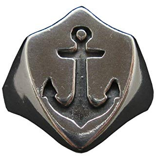 Sterling Silber Ring Siegelring Anker Solide Echt Punziert 925 R002094