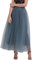 FEOYA Damen Retro Lange Rock Hohe Taille Mehrschicht Tutu Tüllrock Retro Ballett Blase Crinoline Unterrock