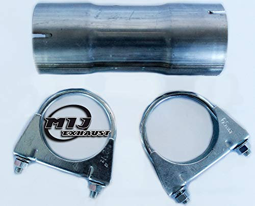 Exhaust Clamp On Connector 1.75 - 2 Stainless Steel Adapter With Pair Of Clamps