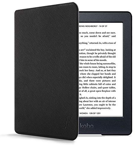 Forefront Cases Étui pour Kobo Nia (Modèle: 2020) - Mince et Léger, Fonction Automatique Veille/Réveil Intelligente Étui, Coque (Housse) de Protection pour Kobo Nia - Noir