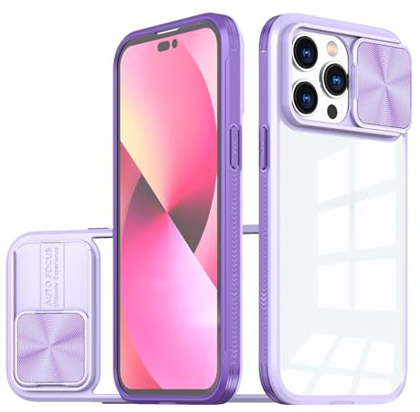 Bakicey - Coque de protection en silicone anti rayures - Cache coulissant pour appareil photo - Mate et translucide - Compatible avec iPhone SE2020, iPhone 8, iPhone SE 2020/7/8 - Lavande