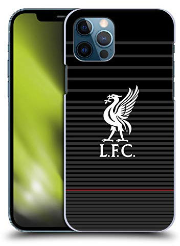 Head Case Designs Officially Licensed Liverpool Football Club White On Black Kit Liver Bird Hard Back Case Compatible With Apple iPhone 12 / iPhone 12 Pro