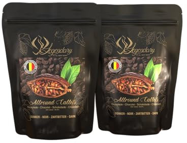 Legendary - it's all about beans CALLETS - Original belgische Schoko-Drops, für Schokoladen-Fondue und Schoko-Brunnen (Dark, 2 x 1 kg)