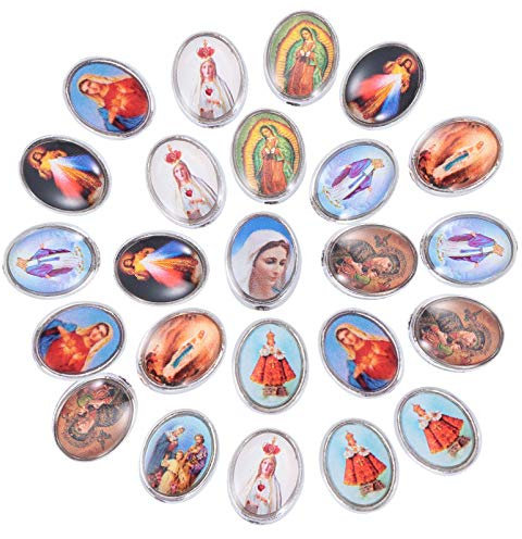 EXCEART Virgin Mary Schmuckset - 20 StüCk ReligiöSe AnhäNger in Assorted Farben FüR Diy Halsketten Und ArmbäNder Hochwertige Legierung FüR Kreative Handwerkskunst