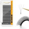 NAGARAKU 4D Lashes，W Shape Eyelash Extensions 0.07mm D Curl 12mm Volume Lashes Hand Woven Long Stem Matte Black Premade Fans 4 Tips False Eyelash