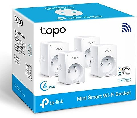 TP-Link Tapo - Presa Wi-Fi collegata, presa intelligente compatibile con Alexa e Google Home, 10A, controllo macchina per il caffè, lampada, radiatore a distanza, nessun hub richiesto, Tapo P100(FR) 4