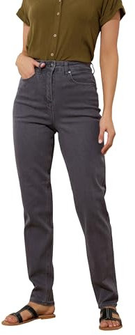 Long Tall Sally - LTS Tall UNA Stretch Mom Jeans - Women's Grey