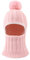 XIAOHAWANG Baby Wintermütze Jungen kindermützen Winter Polarfleece Winddicht Kälteschutz Strickmütze Jungen Warm Beanie Mit Bommel für Kinder Baby(Hell rosa, 3-10Jahren)