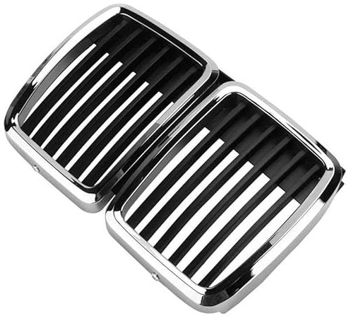 QLASIC Auto Kühlergrill Für B&MW E30 M3 3er Serie 1982-1991 Fronthaube Niere Grill Mitte Chrom Schwarz