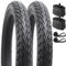 YunSCM 2PSC Faltbare 14 Zoll Reifen 14X1.75 Mantel 47-254 Plus 2PSC 14 Zoll Schlauch AV32mm Valve kompatibel Rennräder Citybikes 14X1.75 Fahrradreifen und schlauche