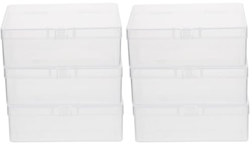 Abaodam 6 Stk Aufbewahrungsbox Für Karten Behälter Mit Deckel Transparentes Pokerkartenetui Handelsfall Satin-würfel Spieldeckhalter Aufbewahrungsbox Für Spiele Poker-fall Schmuck Hülse Pp