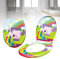 LZQ WC Sitz Toilettendeckel mit Absenkautomatik Toilettensitz Universal Größe Toilettensitz aus Hartplastik Antibakteriell Klodeckel aus Duroplast, Regenbogenpferd